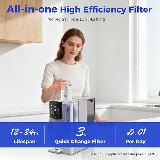 C5 Countertop Reverse Osmosis Water Filter, Hot and Cold RO System-3s Instant - Image 8