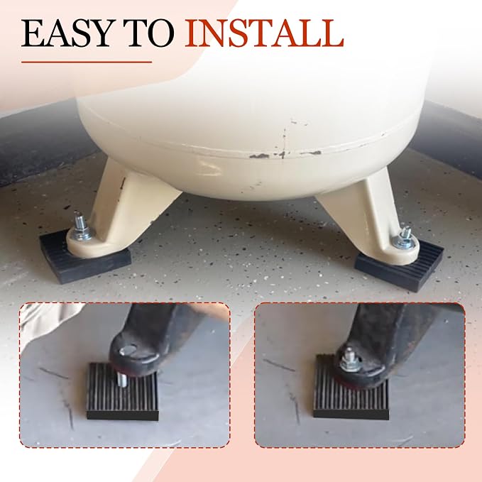 Anti Vibration Pads suitable for Air Compressor or Equipment, Solid Rubber - Image 3