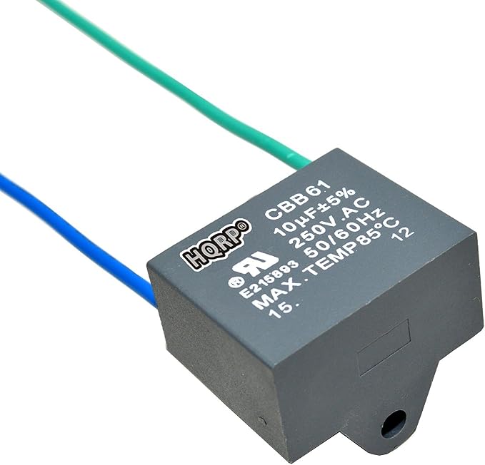HQRP Capacitor Compatible with Harbor Breeze Ceiling Fan 10uf 2-Wire CBB61 UL by HQRP