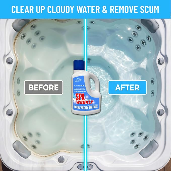 5-in-1 Hot Tub Chemicals – Spa Weekly Enzyme Cleaner & Clarifier, Scum Line - Image 3