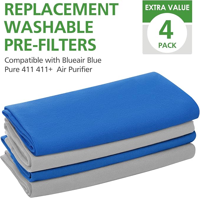 4 Pack 411 Replacement Washable Pre-Filters - Image 6