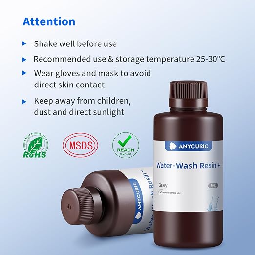 ANYCUBIC Water Washable 3D Printer Resin, 405nm High Precision UV-Curing 3D - Image 7