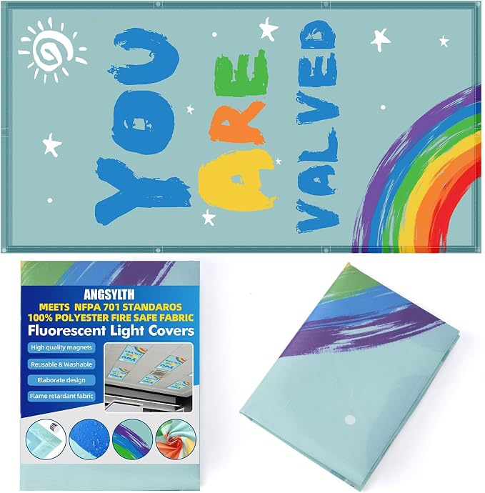 Fluorescent Light Covers -1PCS 4x2 Feet Classroom Covers by ANGSYLTH