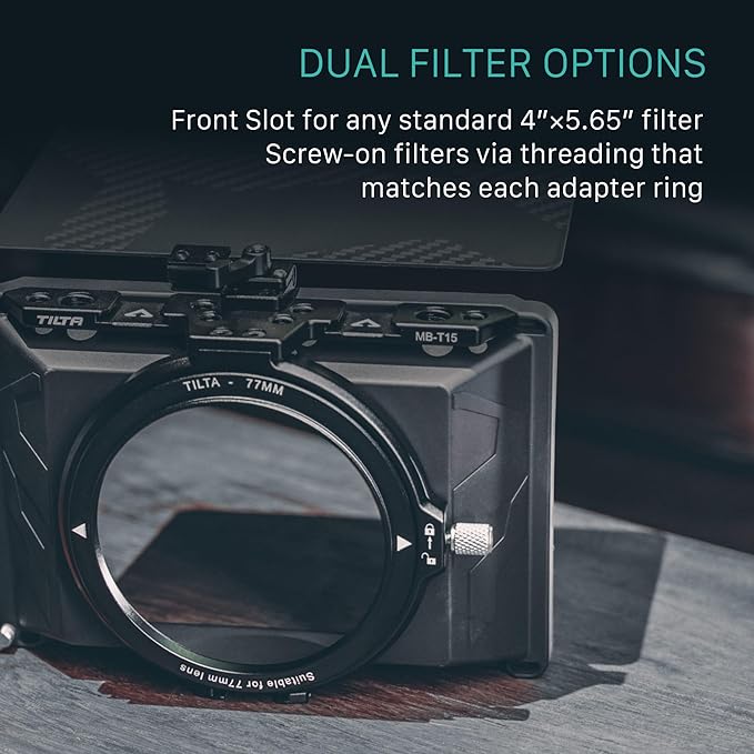 Tilta Mini Matte Box | 15mm Rod Adapter & 4 Lens Adapters | Lightweight | - Image 4