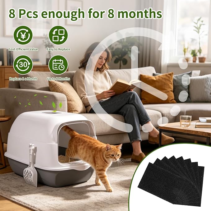 8 Pack Activated Carbon Filters Compatible - Image 7