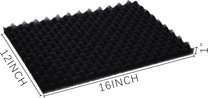 Aquarium Filter Media Bio Sponge Pad 16 x 12 x 1 inch, Fish Pond Foam Filter - Image 3