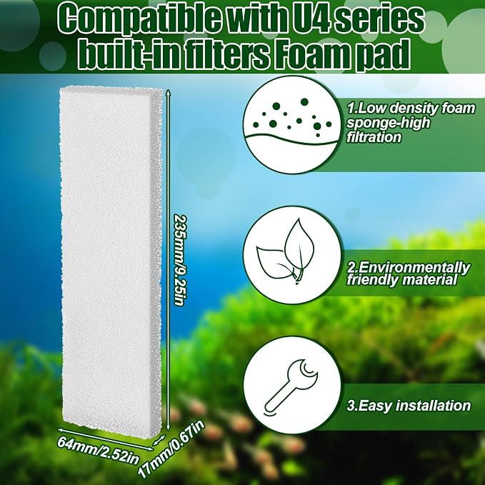 Pangda 12 Pcs Carbon Filter Foam Pads and Foam Filters Compatible - Image 2