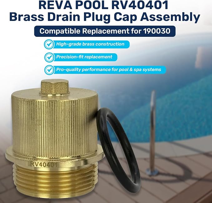 RV40401 X50 Durable Pro Grade Brass Drain Plug Cap Assembly | Compatible - Image 2