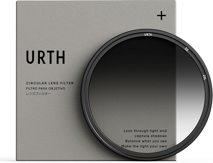 Urth 55mm Soft Graduated ND8 Lens Filter — 3-Stop, Ultra-Slim 20-Layer by Urth
