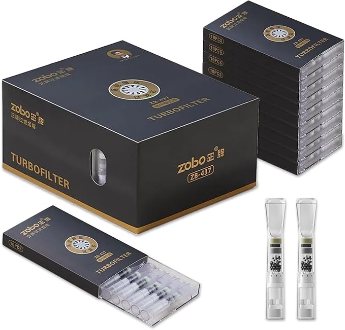 ZOBO Newly Turbine Filter Disposable Cigarette Filters, 25 Layer by ZOBO