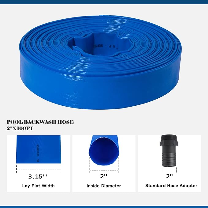 Eastrans 2 in x 100 ft Pool Backwash Hose Kit - Image 4