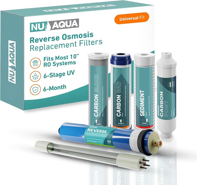NU Aqua Reverse Osmosis Water Filter System Replacement Set by NUAqua