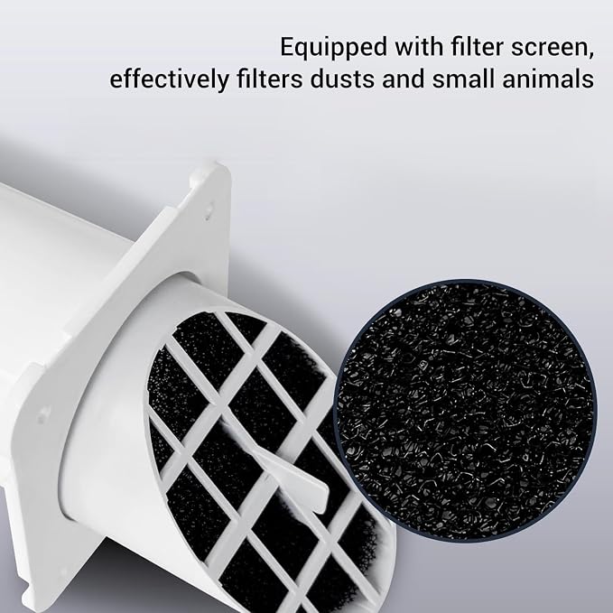 Asixxsix Passive Air Vent, Adjustable Telescopic Duct Airflow Ventilation Kit - Image 8