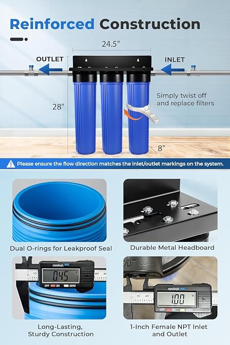 iSpring SGS-Tested Lead Removal Whole House Water Filter System w/ 3/4'' - Image 5