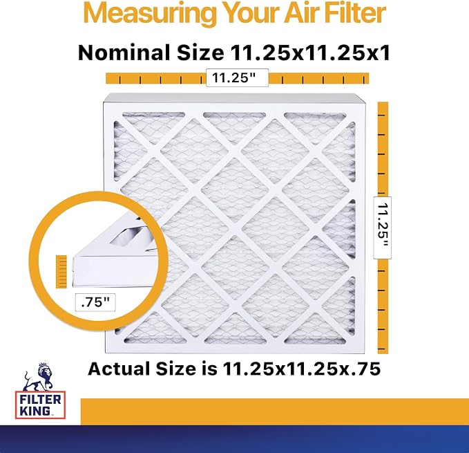 Filter King 11.25x11.25x1 Air Filter | 6-PACK | MERV 13 | HVAC Pleated AC - Image 2