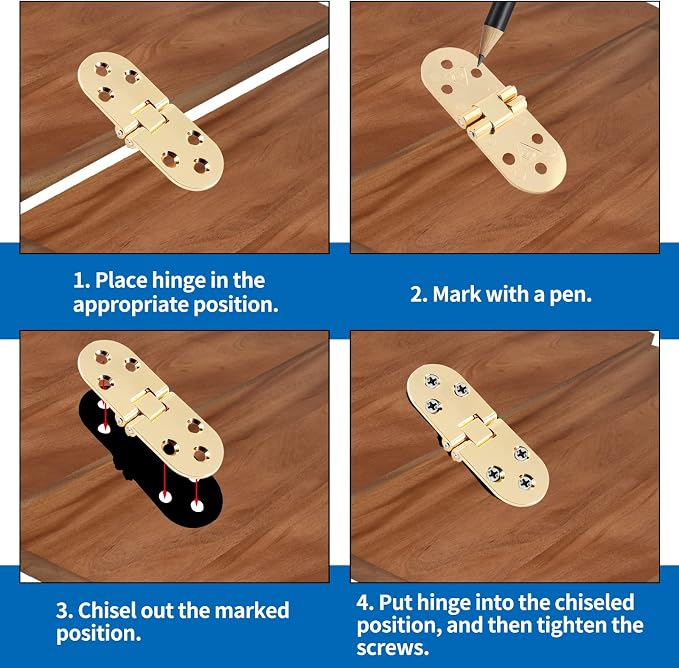 4Pcs Heavy Duty Folding Table Hinges - Image 5
