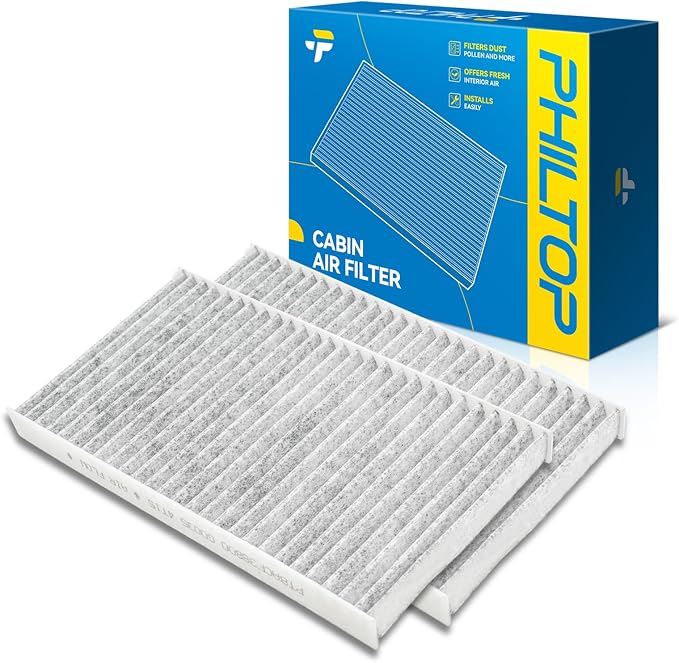 PHILTOP HEPA Cabin Air Filter w/Activated Carbon, Compatible by PHILTOP