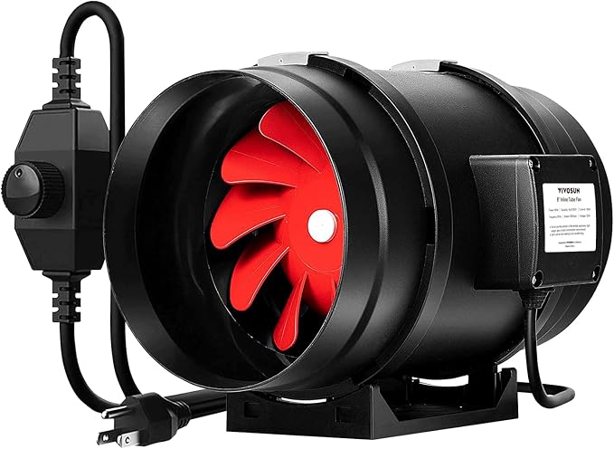 VIVOSUN R8 8 Inch 720 CFM Inline Duct Ventilation Fan by VIVOSUN