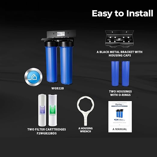 iSpring Whole House Water Filter System, 2-Stage Water Descaler and Water Filter - Image 5