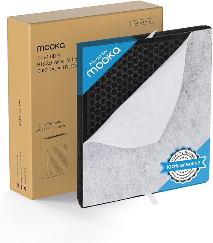 Mooka Genuine Mode PR1 Air Purifier Replacement Filter, H13 True HEPA Air by MOOKA