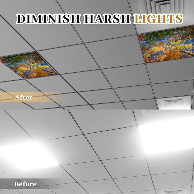 VIHOSE 4 Pcs 2 x 2 Feet Fluorescent Light Covers - Image 3
