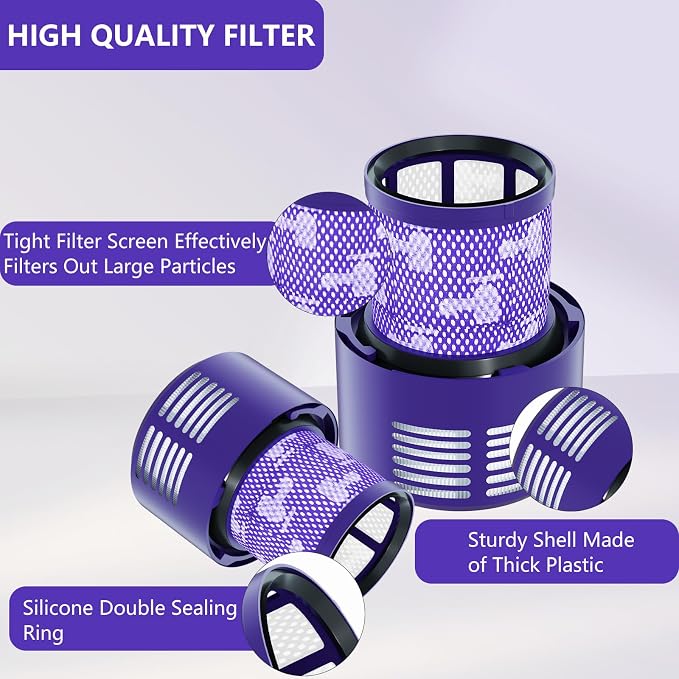 4 Pack Vacuum Filter Replacement Compatible - Image 3