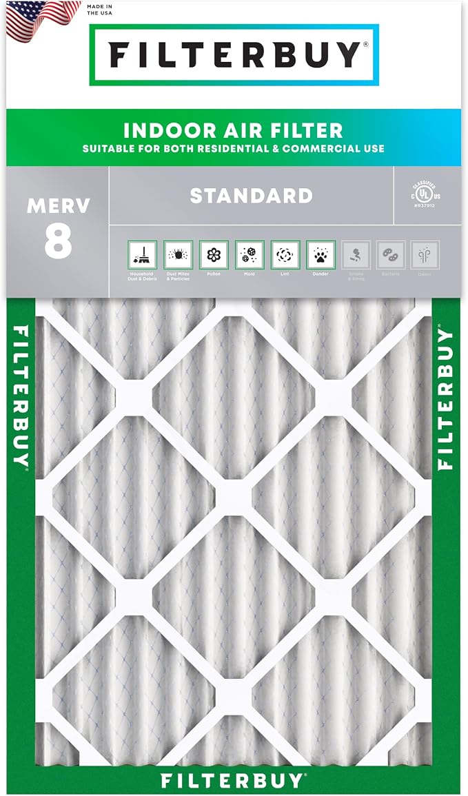 Filterbuy 16x36x2 Air Filter MERV 8 Essential Dust & Allergy Defense, by Filterbuy