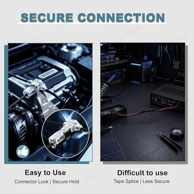12PCS Quick Connect Wire Connectors, 3 Way 1 Pin Low Voltage T Tap Wire - Image 6