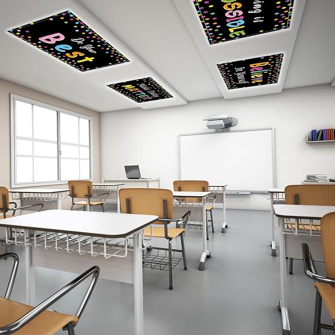 8Pcs Inspirational Fluorescent Light Covers - Image 7