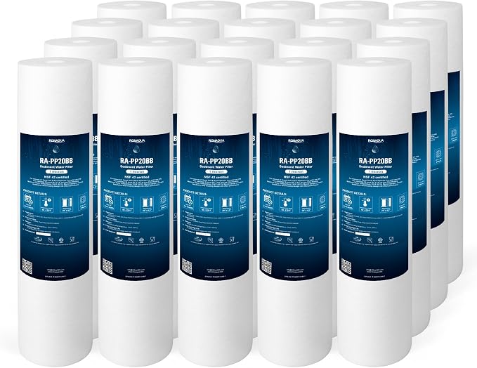 Ronaqua 20" x 4.5" Big Sediment Replacement Water Filter Cartridge, 1 Micron by Ronaqua