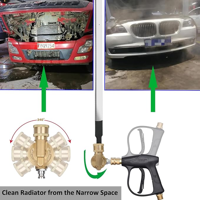 Lucstar Radiator Cleaning Wand & Car A/C Condenser Cleaner, Engine Cabin Air - Image 4