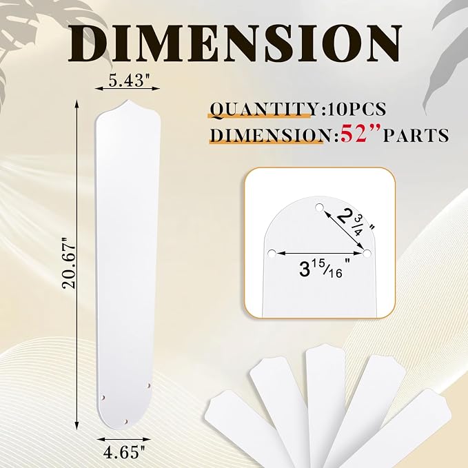 Lineshading 10 Pack 20" Replacement Fan Blades - Image 2