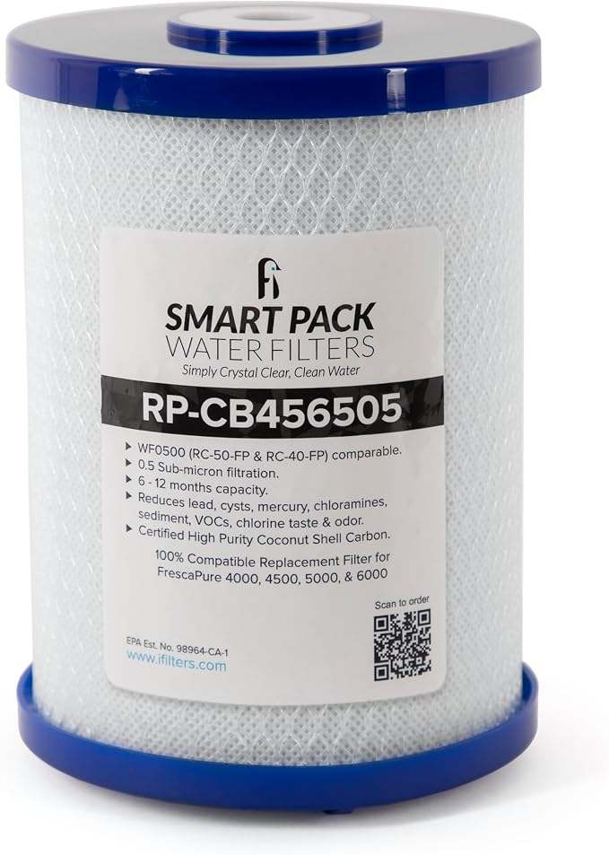 iFilters 0.5 Micron High Purity Coconut Shell Activated Carbon Block Water by iFilters