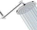 HarJue High Pressure Shower Head with 11 IN Adjustable Arm, Rainfall with Shower Arm-Make Water Flow Down Vertically for Better Bathing Experience(8 In, Chrome)