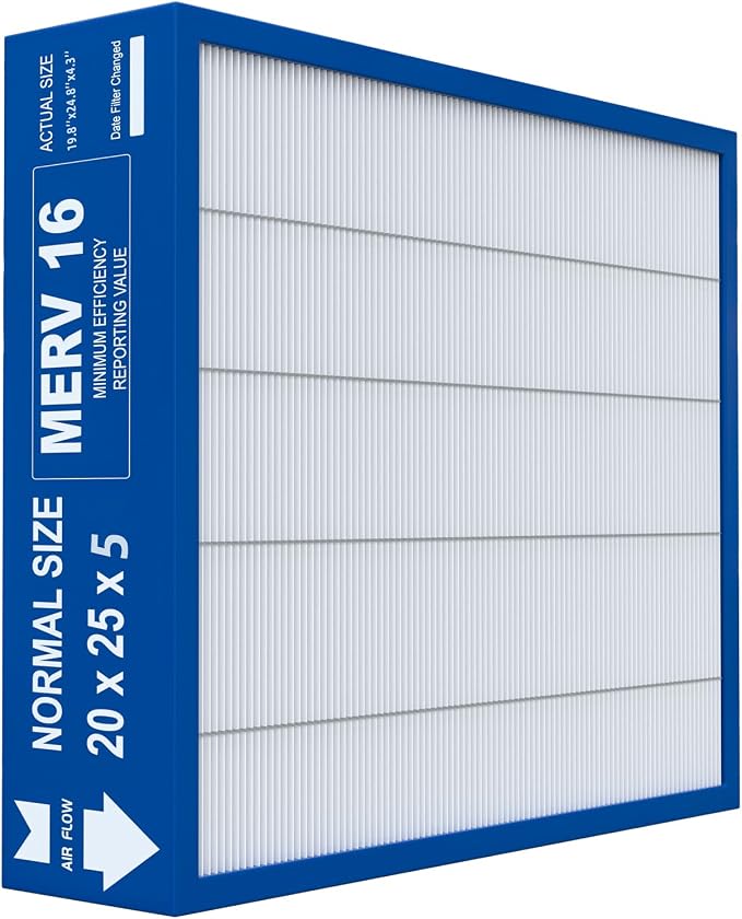 20x25x5 Merv 16 Air Filter Compatible by Amboseli