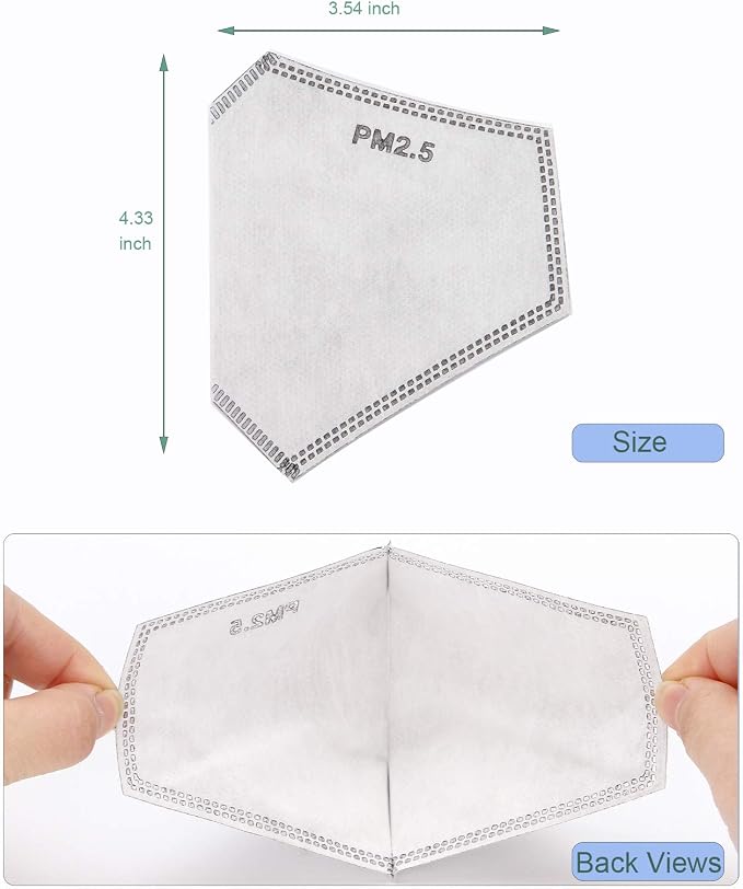 100 PCS New 3D Cutting PM 2.5 Activated Carbon Filter, 5 Layers 3D Pm2.5 Filter - Image 3