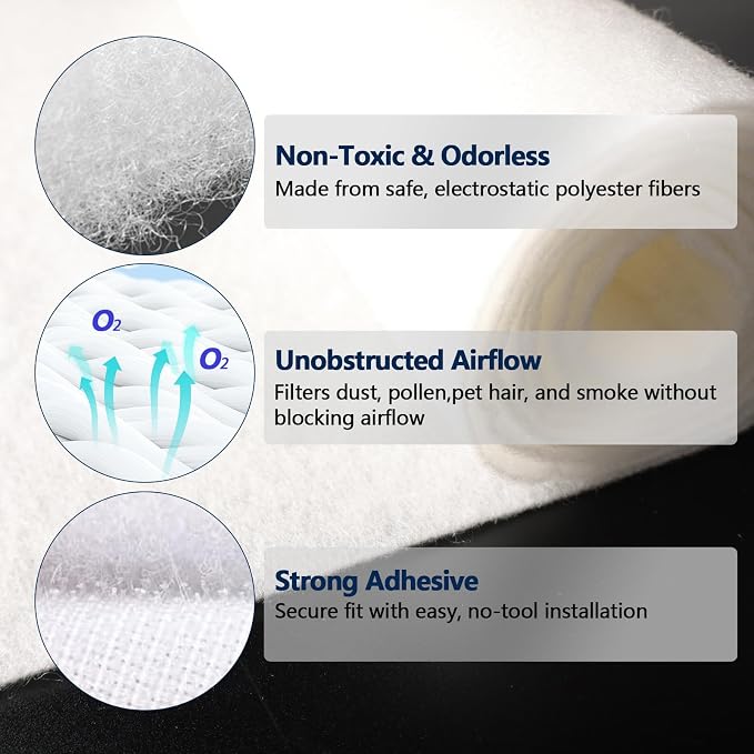 Air Vent Filter 20x100 Inch, Cut to Size Air Filter Material, Electrostatic - Image 4