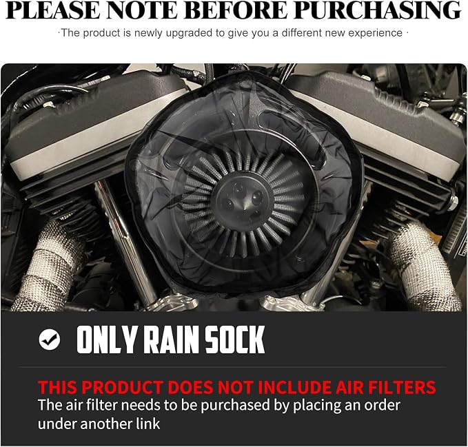 Waterproof Air Filter Rain Sock Motorcycle Dustproof Cold Air Intake Protective - Image 3