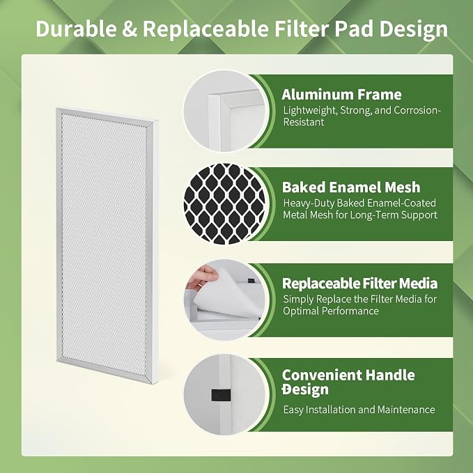 14x30x1 Reusable Air Filter MERV 8 Washable Furnace & AC Filter - Image 3