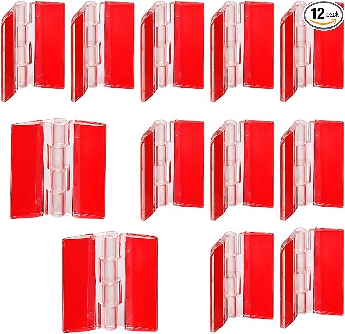 12 Pcs Acrylic Self Adhesive Small Transparent Continuous Hinge Tools by Sliverdew