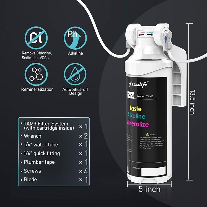 Frizzlife TAM3 Under Sink Inline Water Filter - Image 7