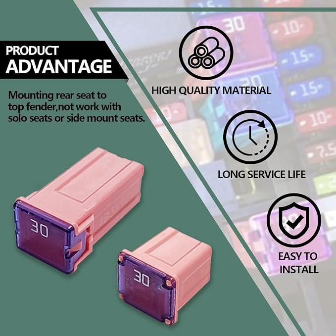 30 Pieces Automotive Tall/Standard Profile Box Shaped Fuse Kit, Car Fuses - Image 4