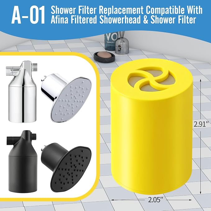 DerBlue 1PCS A-01 Multi-Stage shower head filter replacement Compatible - Image 2