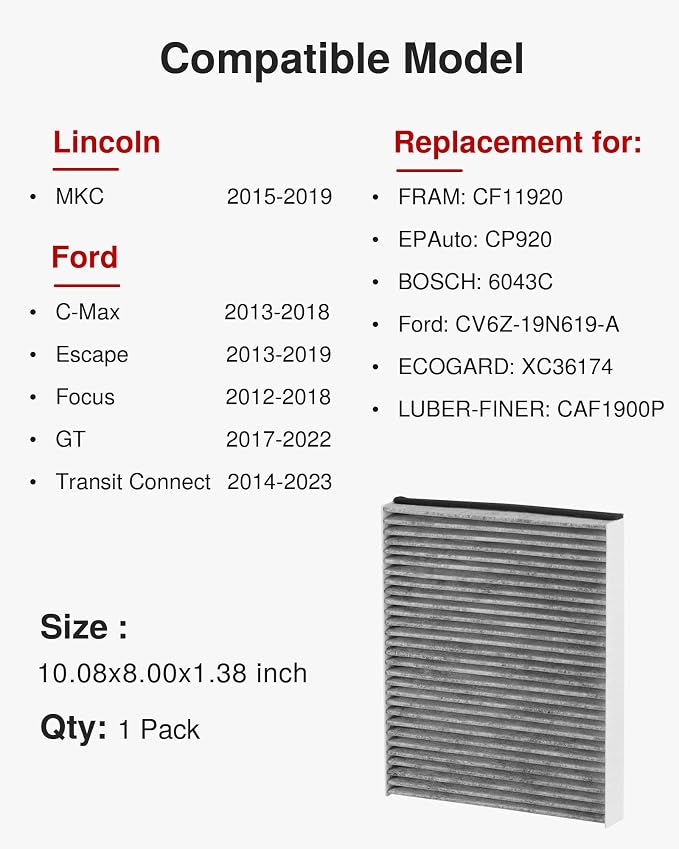 Puroma Cabin Air Filter with Activated Carbon, Replacement - Image 2