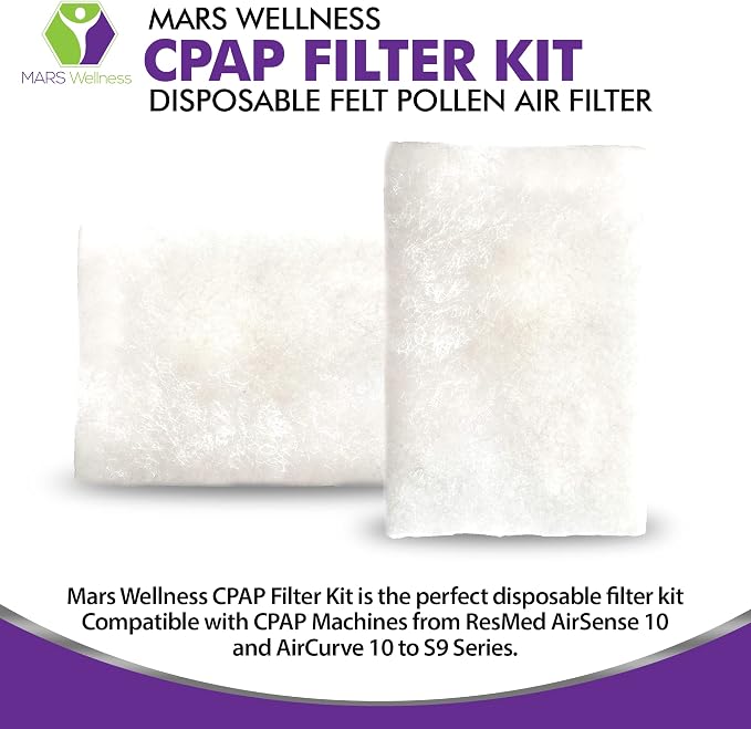 CPAP Filters Disposable Felt Pollen air Filter 20 Pack Compatible - Image 5