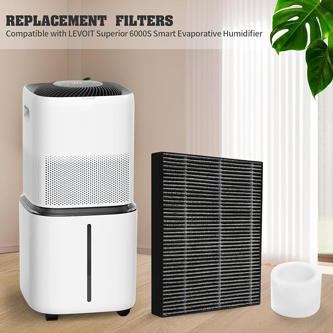 DerBlue 8pcs Wick Replacement Filter and 4pcs Top Fill Humidifier Replacement - Image 2