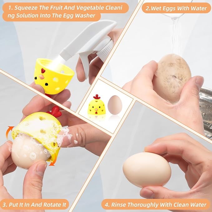 Silicone Egg Brush Cleaner, Egg Washer - Image 5