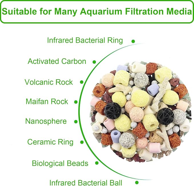 10 Pcs 3" x 4" Aquarium Filter Media Bags Small, Mini Fish Tank Media Mesh - Image 2