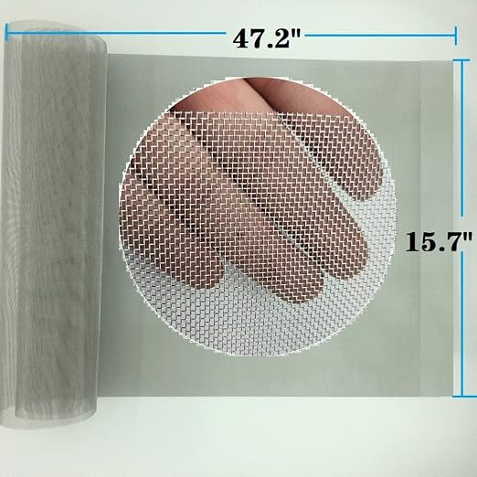 Stainless Steel Mesh Screen #20Mesh -Size:15.7"x47.2" SS304 Wire Mesh Screen - Image 5