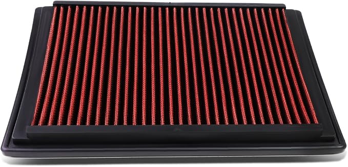 DNA Motoring AFPN-085-RD Washable Drop In Panel Air Filter Enhance Engine by DNAMOTORING